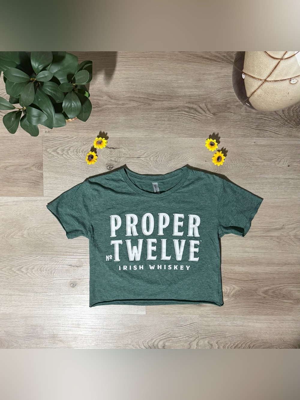 Next Level Apparel Proper Twelve Irish Whiskey Crop Tee - Size Small